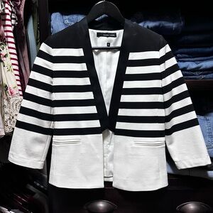 Amanda & Chelsea Elegant Black and White Blazer